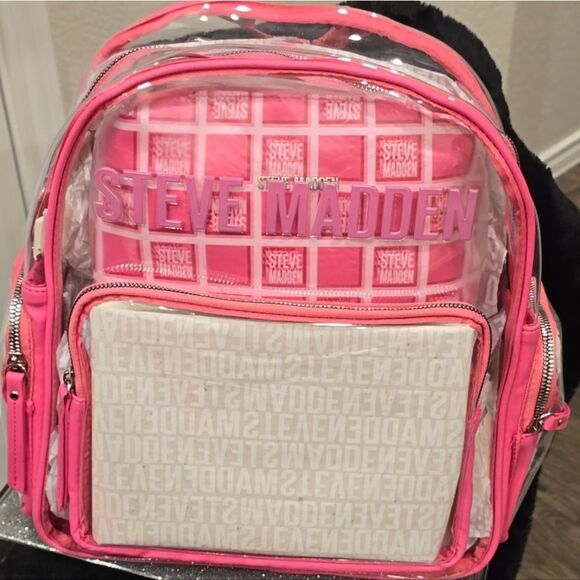 Steve‎ Madden BIrma Transparent Backpack w/Logo Bag main image 9